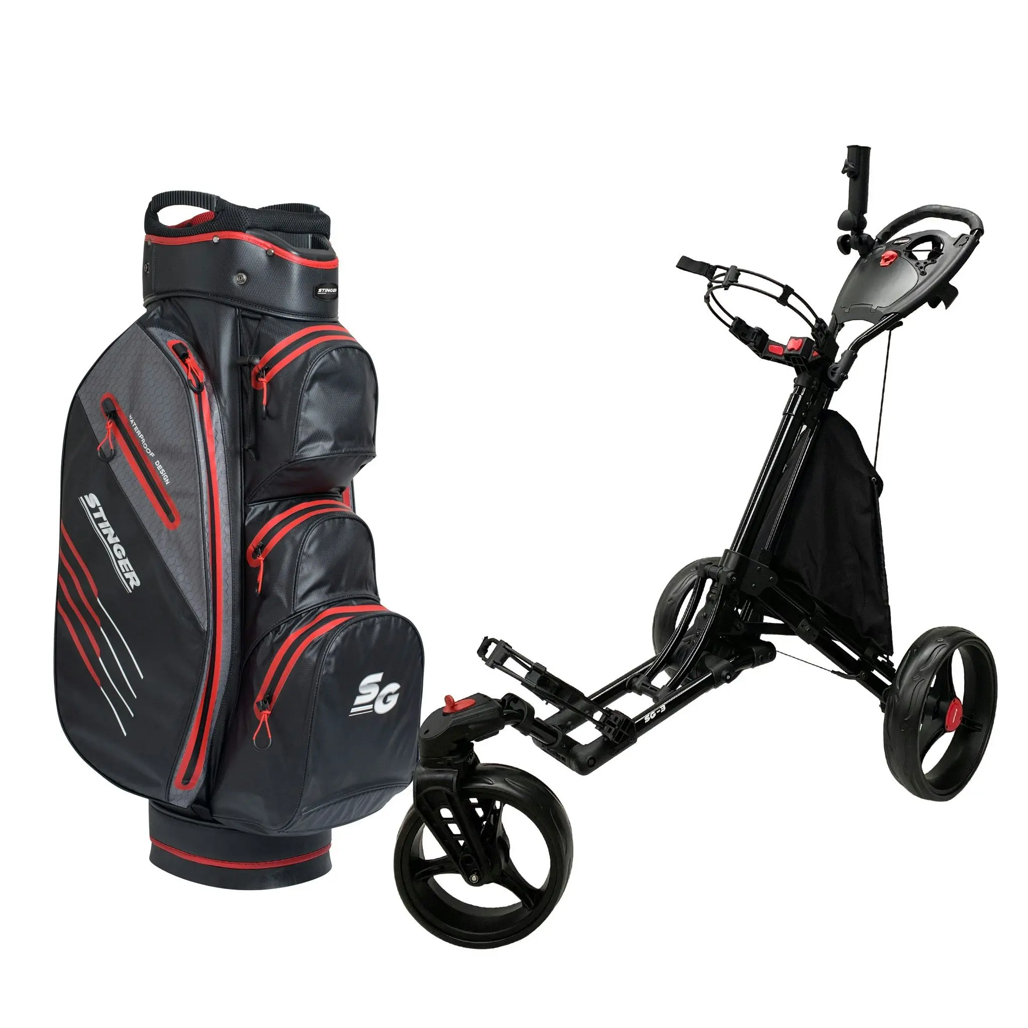 Stinger SG-3 Golf Buggy & Golf Bag Bundle