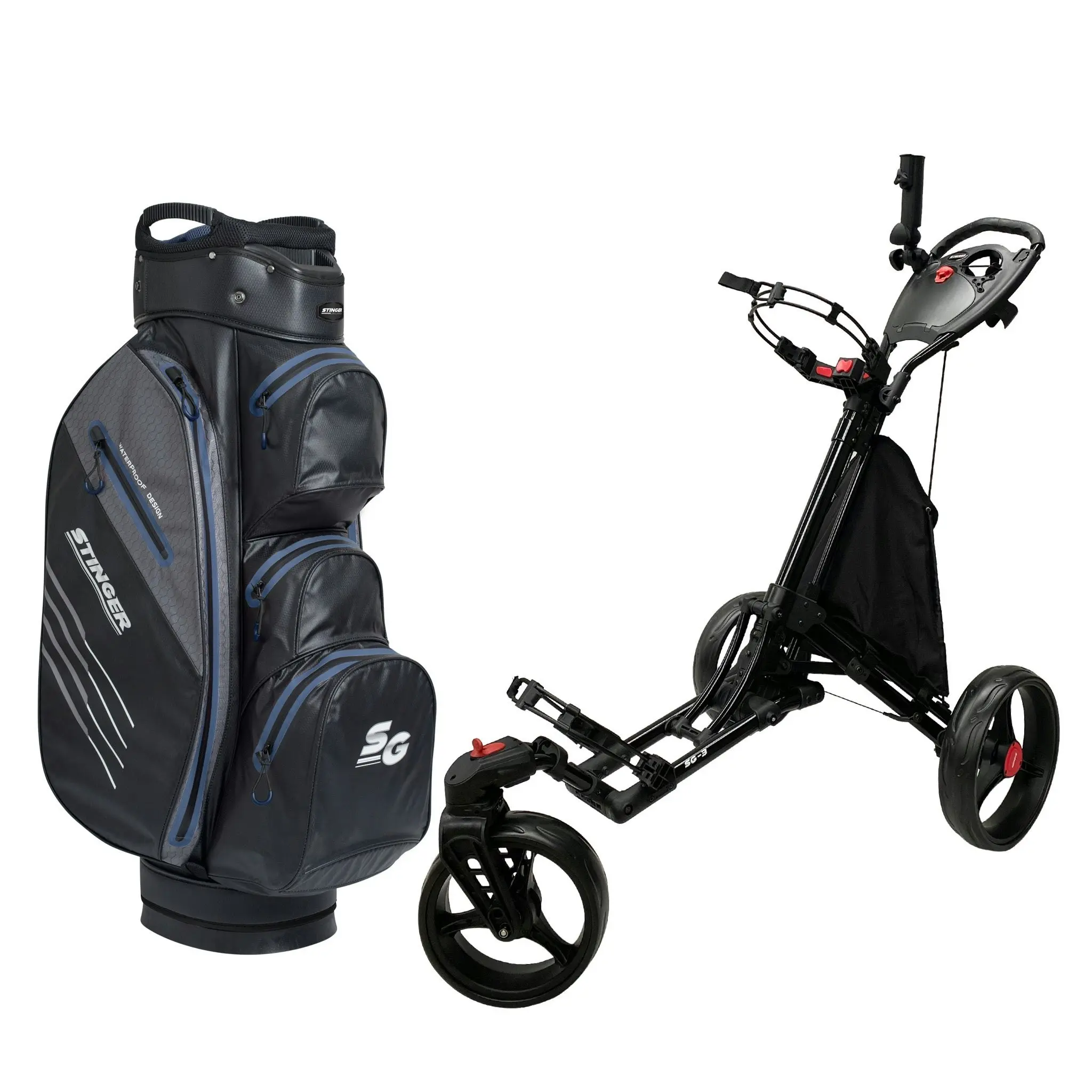 Stinger SG-3 Golf Buggy & Golf Bag Bundle