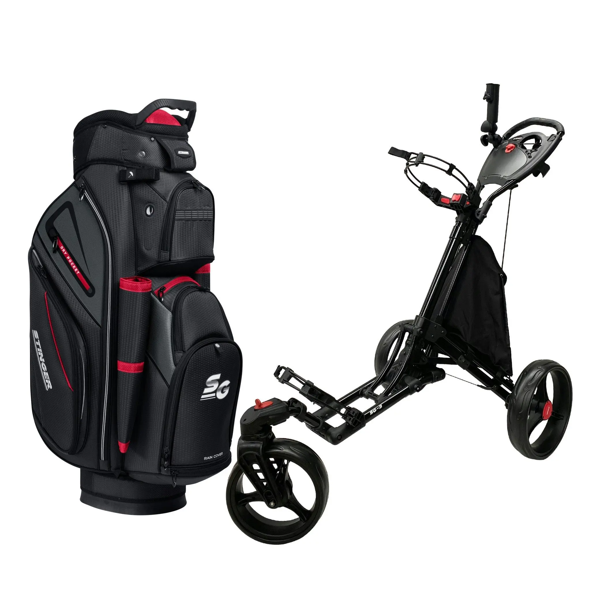 Stinger SG-3 Golf Buggy & Golf Bag Bundle