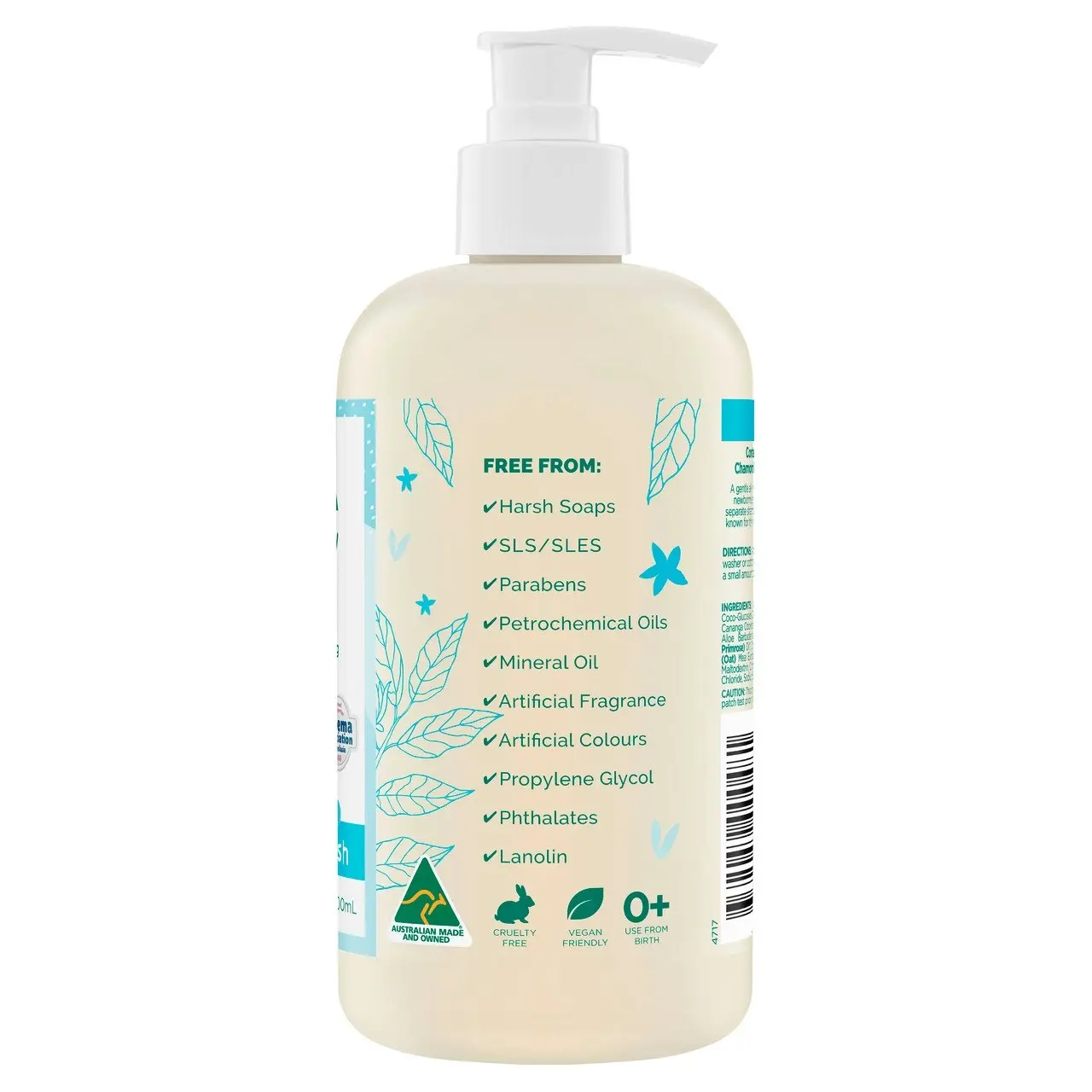 Gaia Natural Baby Hair & Body Wash 500mL