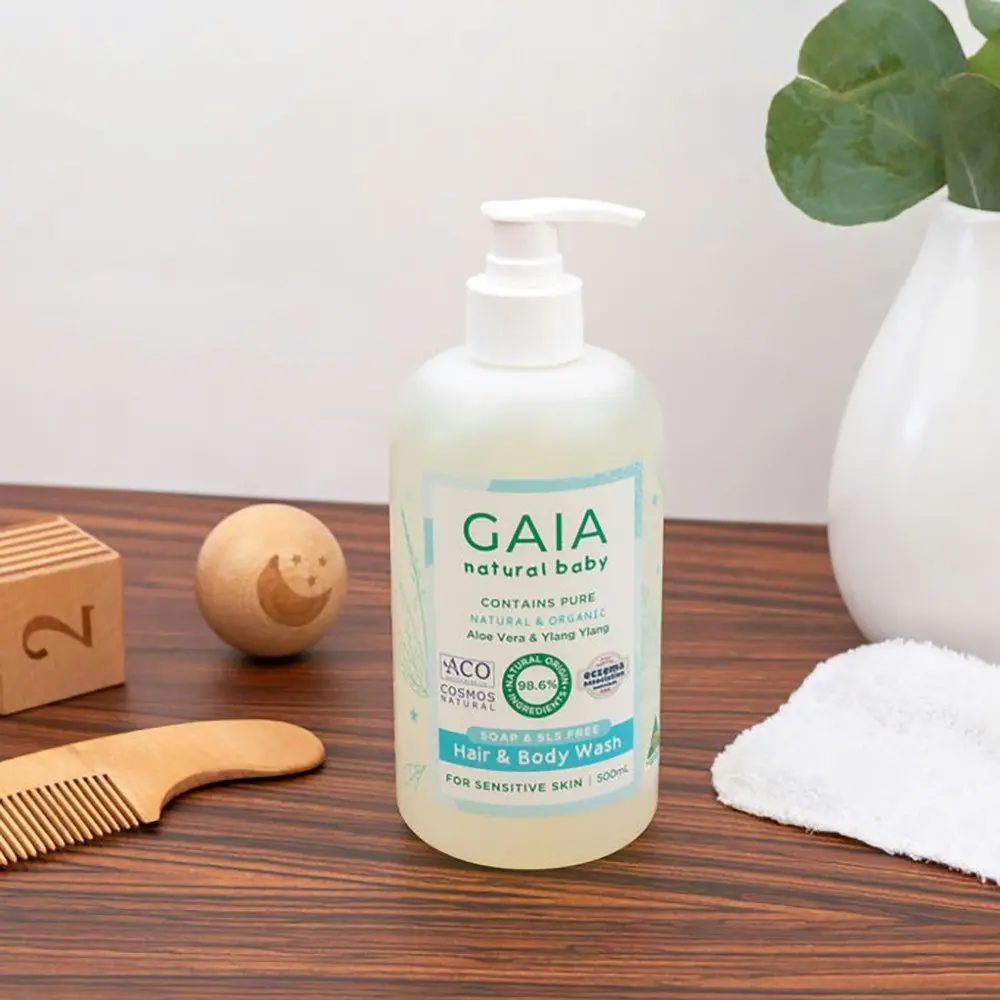 Gaia Natural Baby Hair & Body Wash 500mL