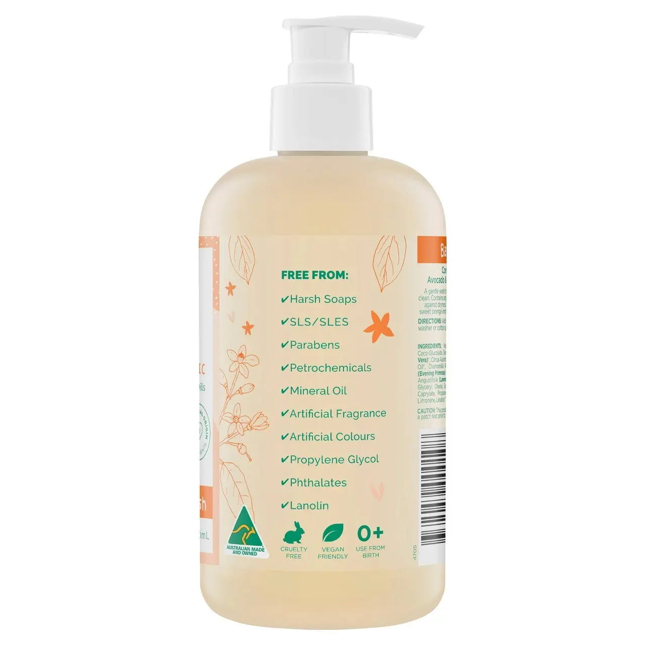 Gaia Natural Baby Bath & Body Wash 500mL