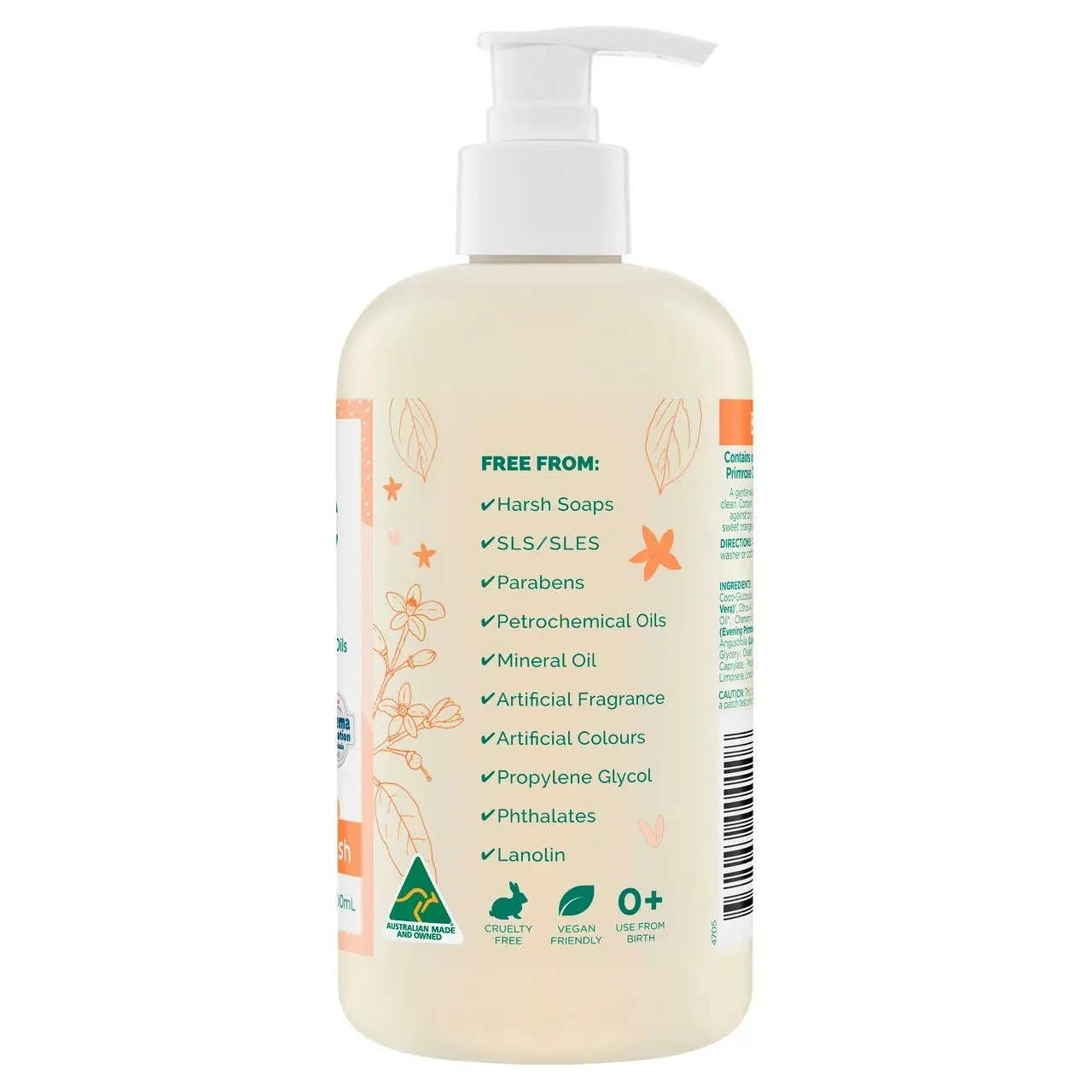 Gaia Natural Baby Bath & Body Wash 500mL