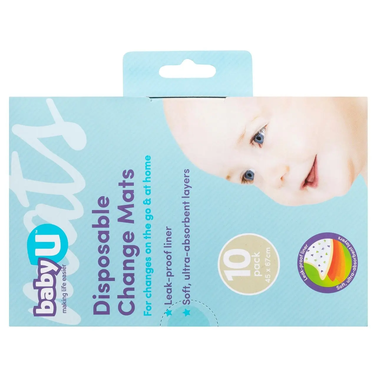 BabyU Disposable Change Mats 10 Pack