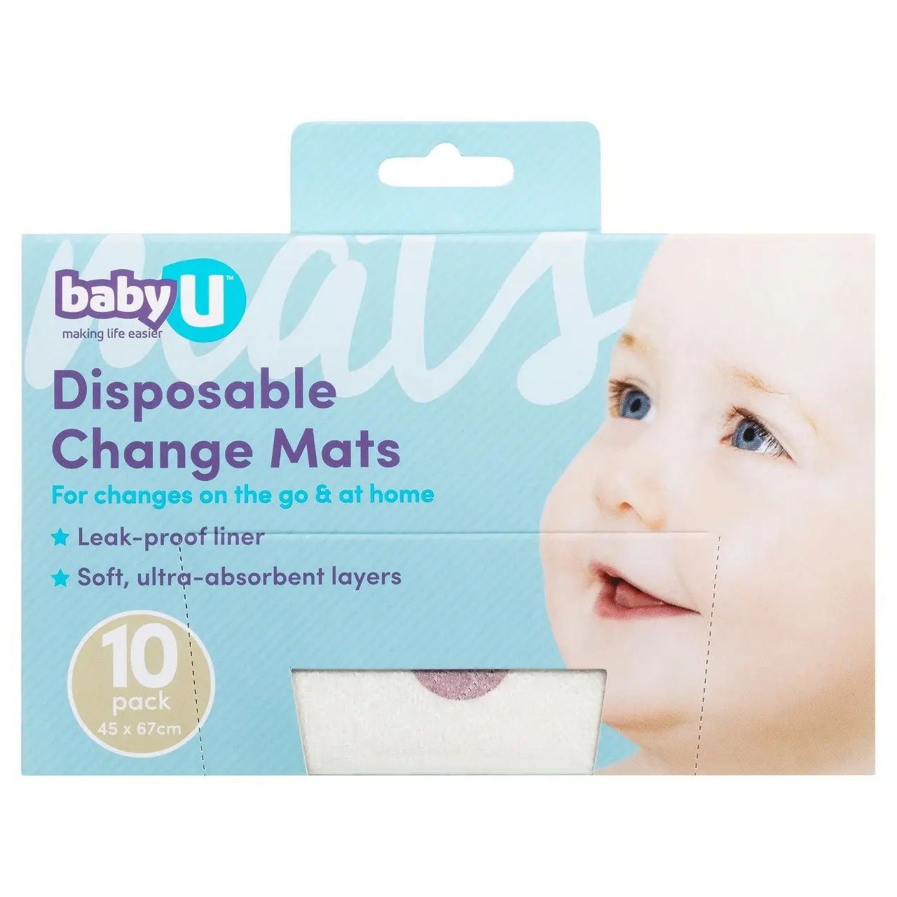 BabyU Disposable Change Mats 10 Pack