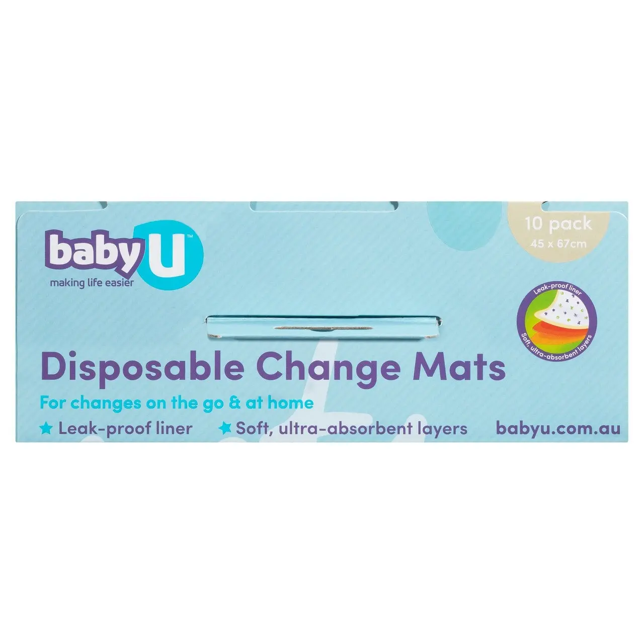 BabyU Disposable Change Mats 10 Pack