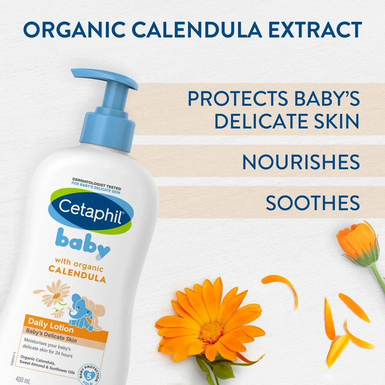 Cetaphil Baby Daily Lotion with Organic Calendula 400mL