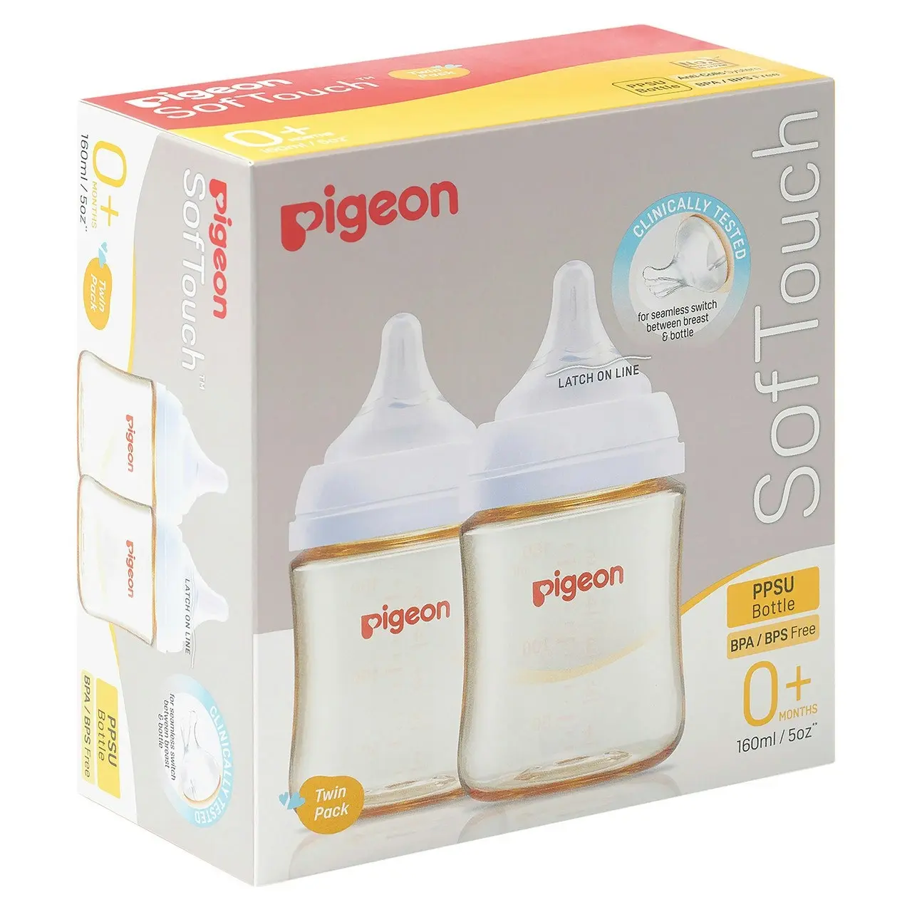 PIGEON Softouch Bottle PPSU Twin Pack 160ml