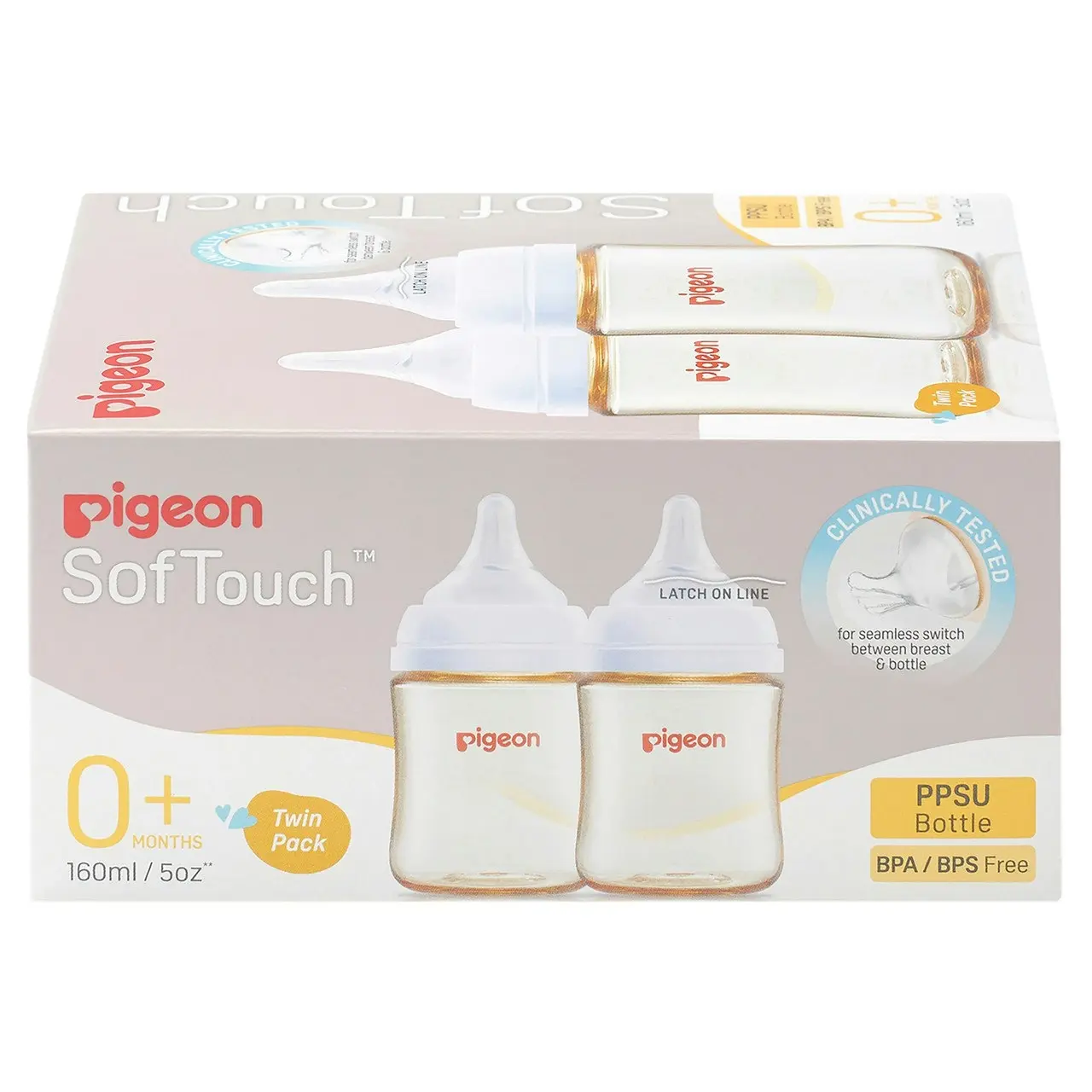 PIGEON Softouch Bottle PPSU Twin Pack 160ml