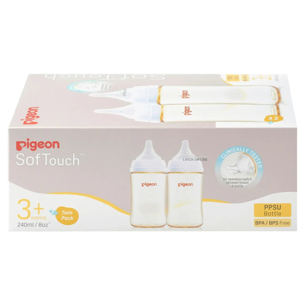 PIGEON Softouch Bottle PPSU Twin Pack 240ml