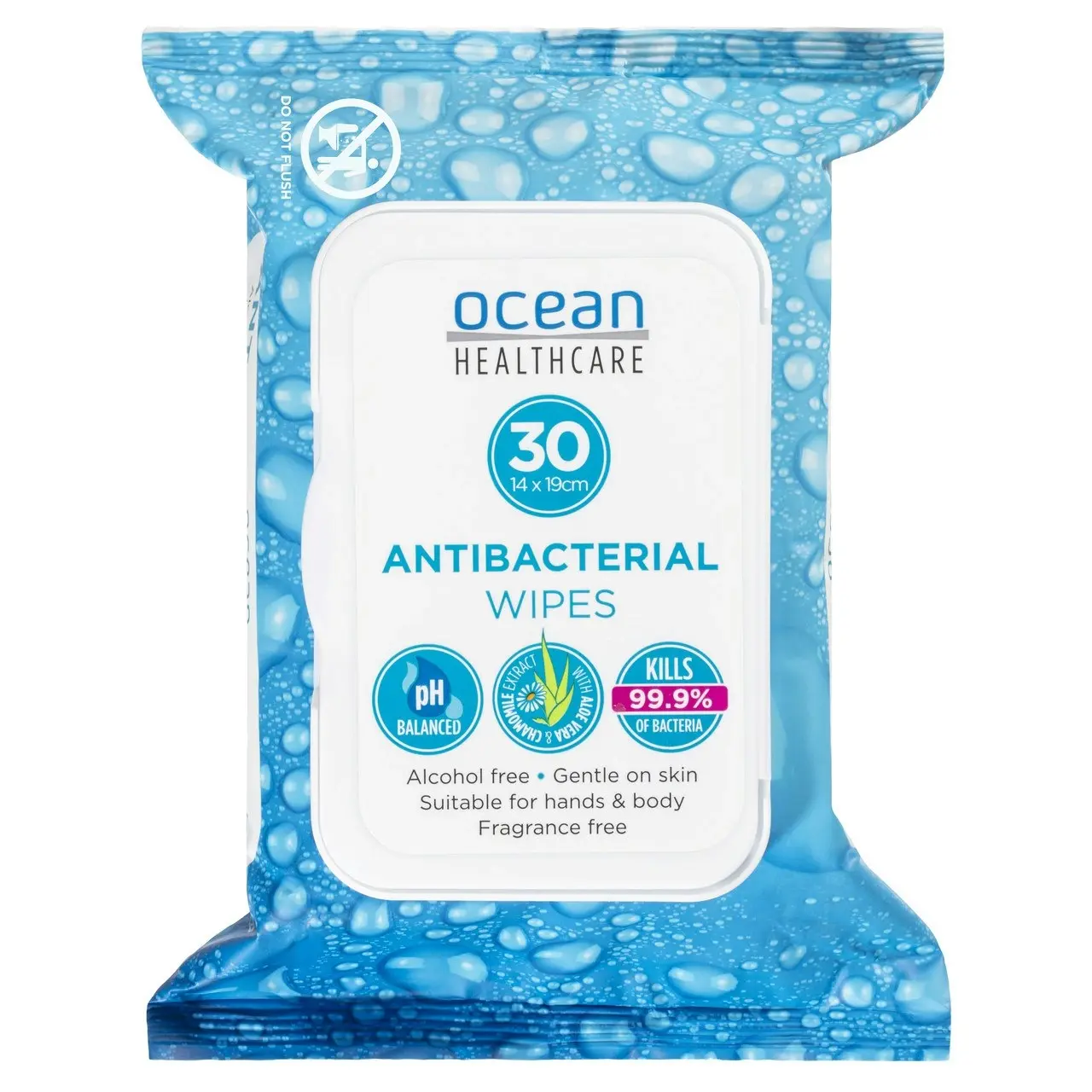 Ocean Healthcare Antibacterial Wipes 30 Pack