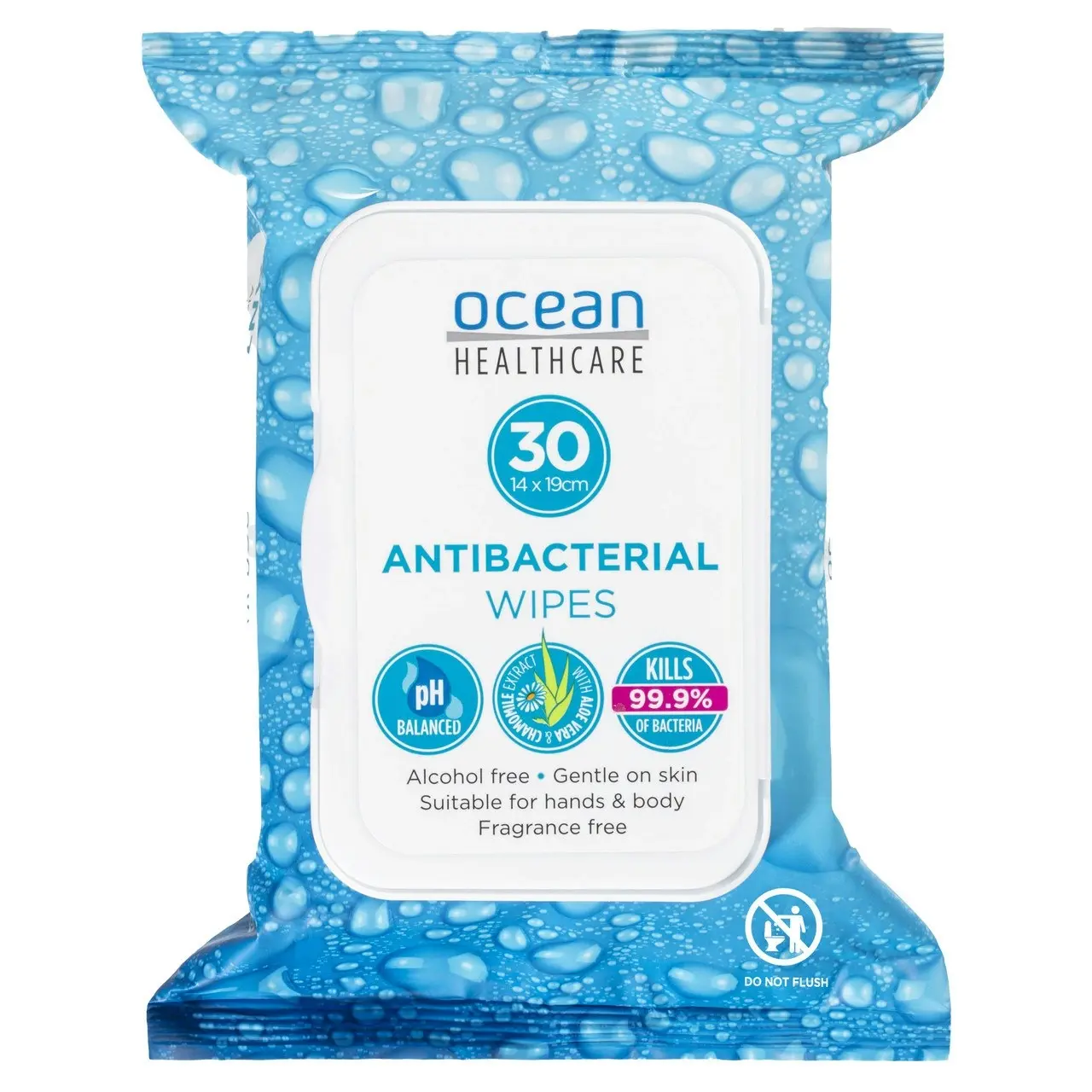 Ocean Healthcare Antibacterial Wipes 30 Pack