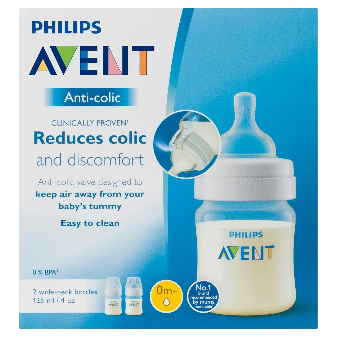 Philips Avent Anti-colic Baby Bottles 2 Pack 125mL