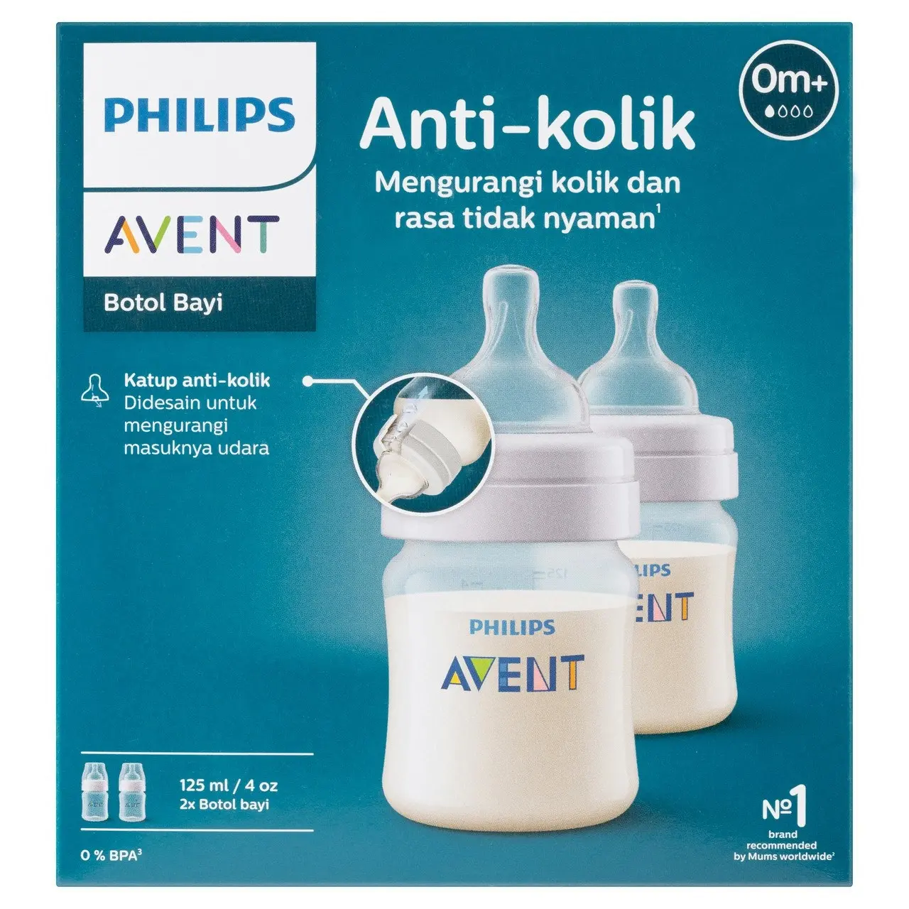 Philips Avent Anti-colic Baby Bottles 2 Pack 125mL