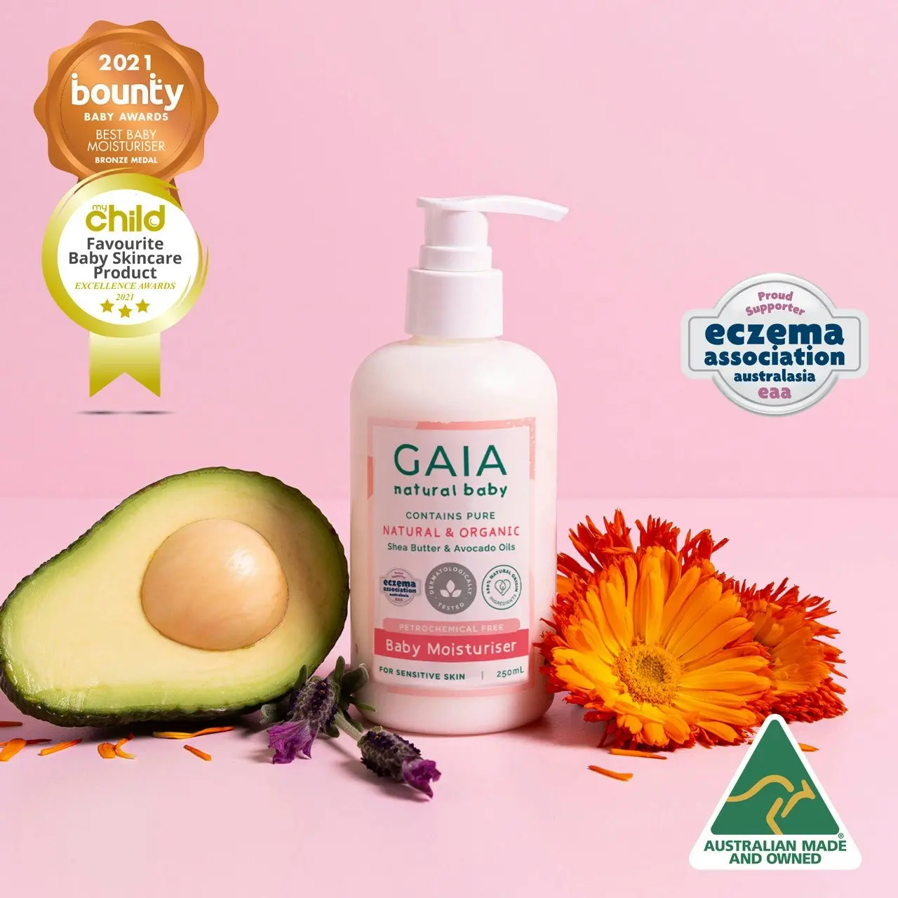 Gaia Natural Baby Moisturiser 250mL