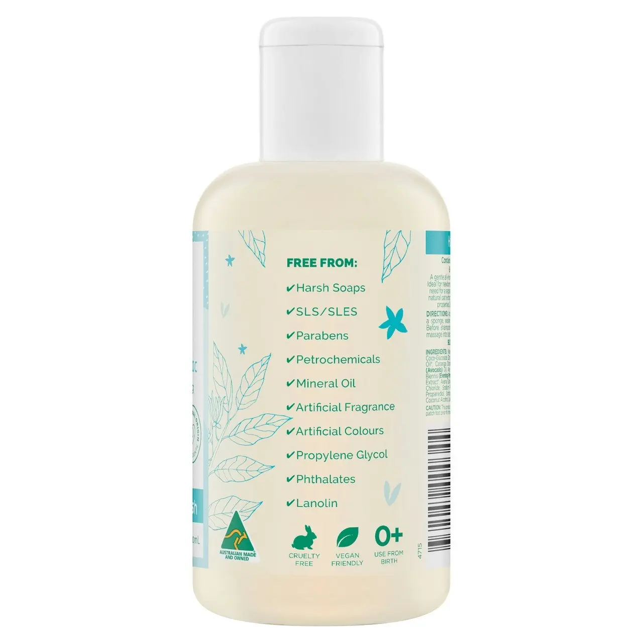 Gaia Natural Baby Hair & Body Wash 200mL