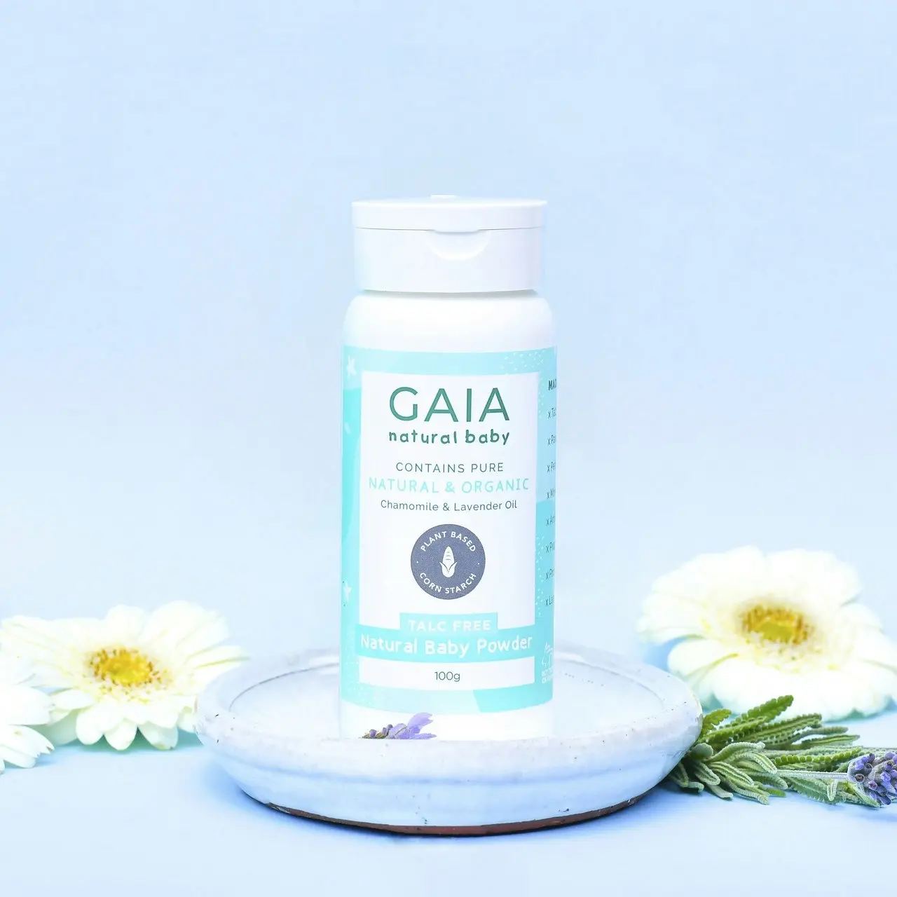 Gaia Talc Free Natural Baby Powder 100g