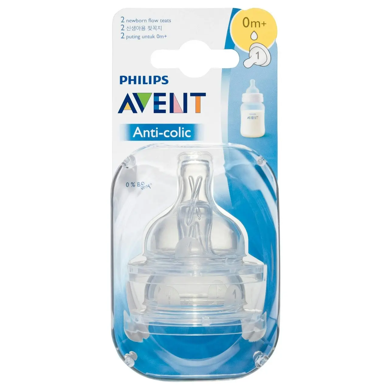 Philips Avent Anti-Colic Teat 0m+ 2 Pack