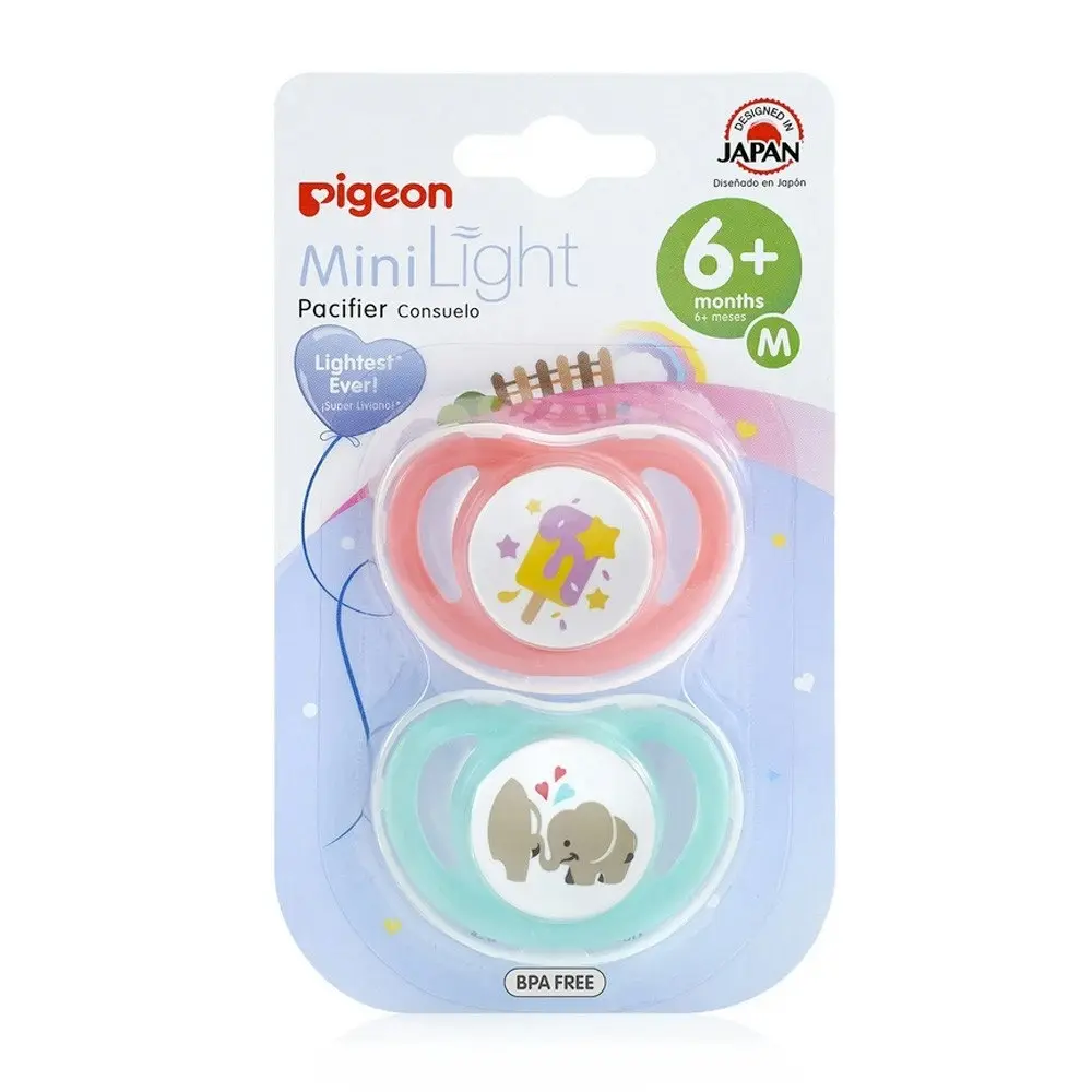 PIGEON Minilight Pacifier Twin Pack M