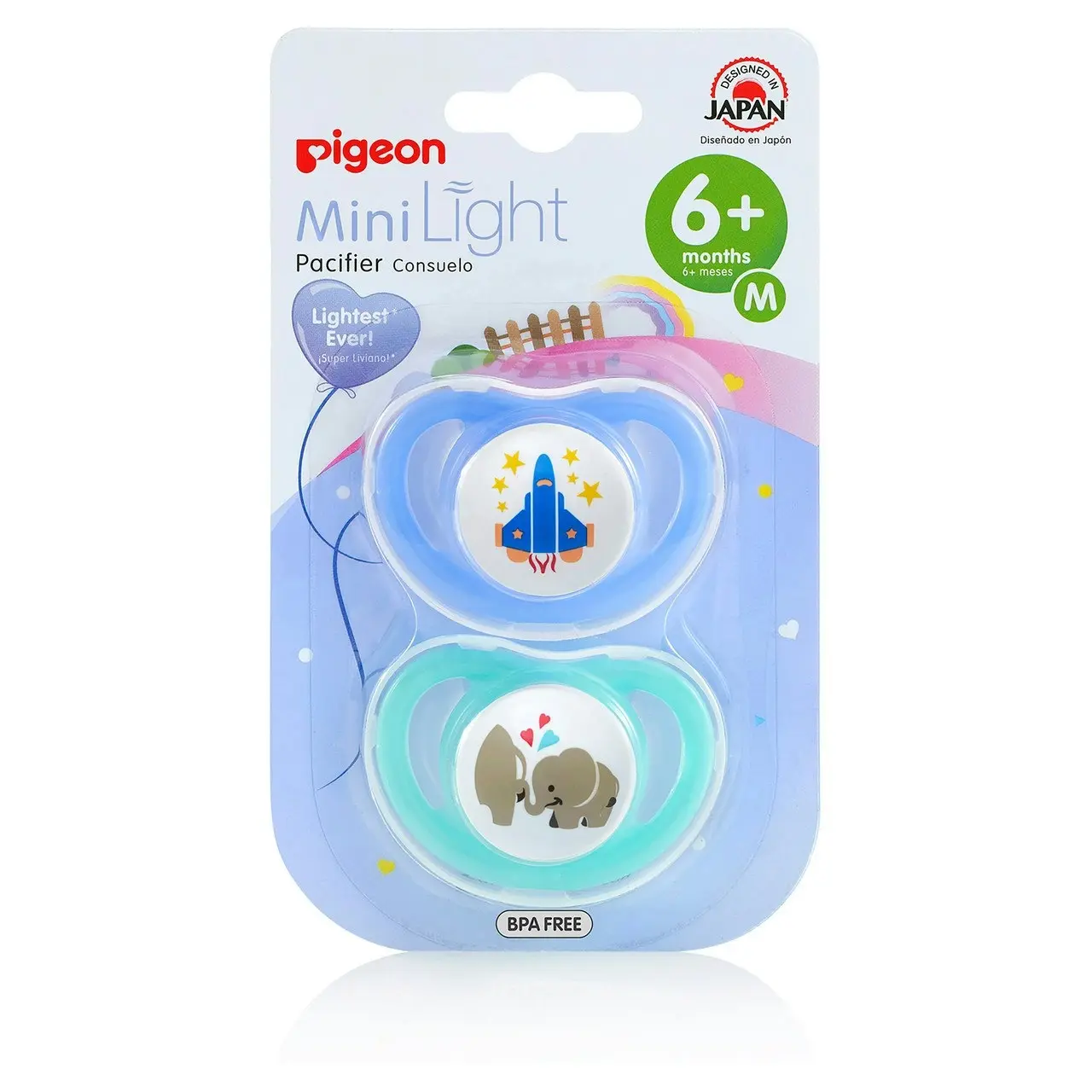 PIGEON Minilight Pacifier Twin Pack M