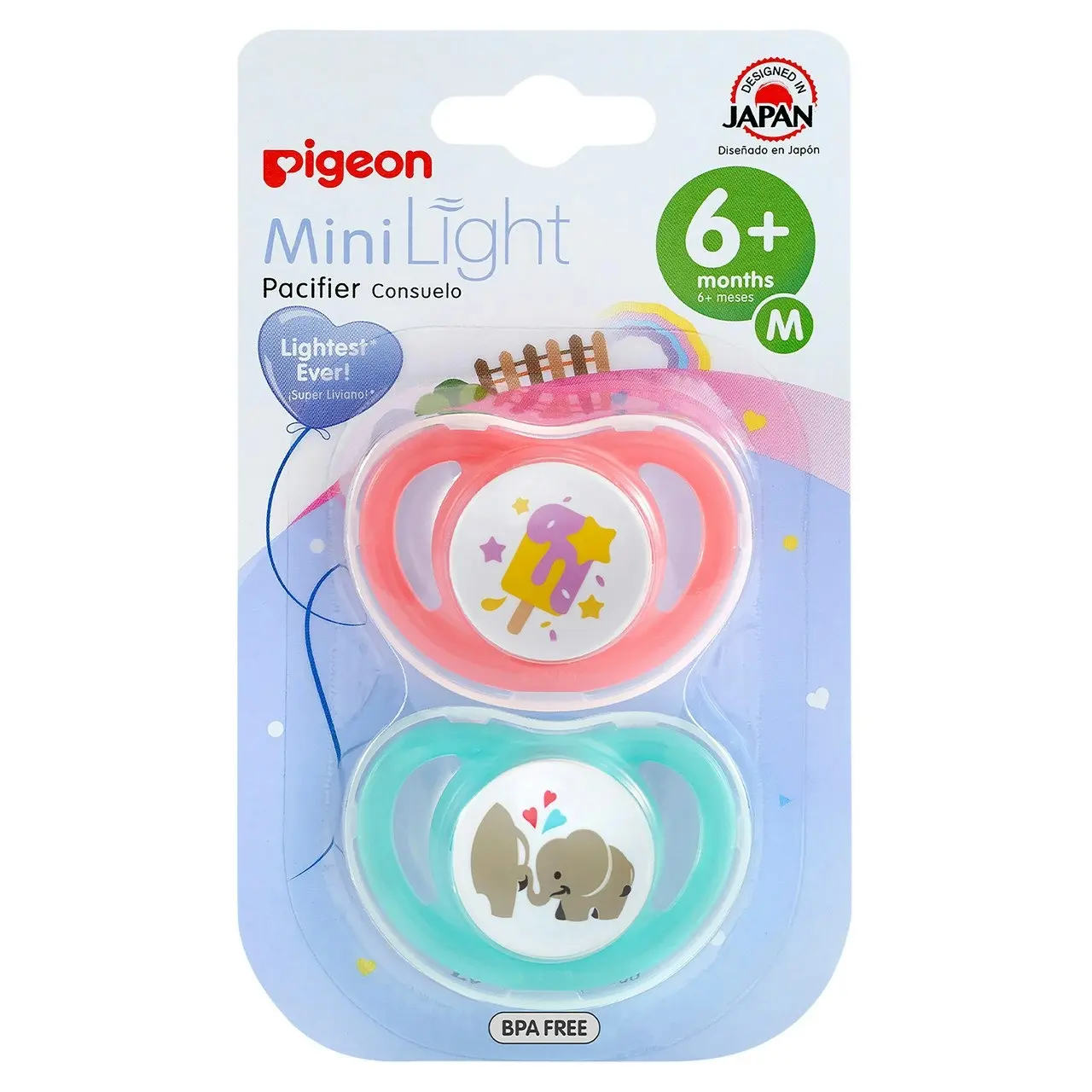 PIGEON Minilight Pacifier Twin Pack M