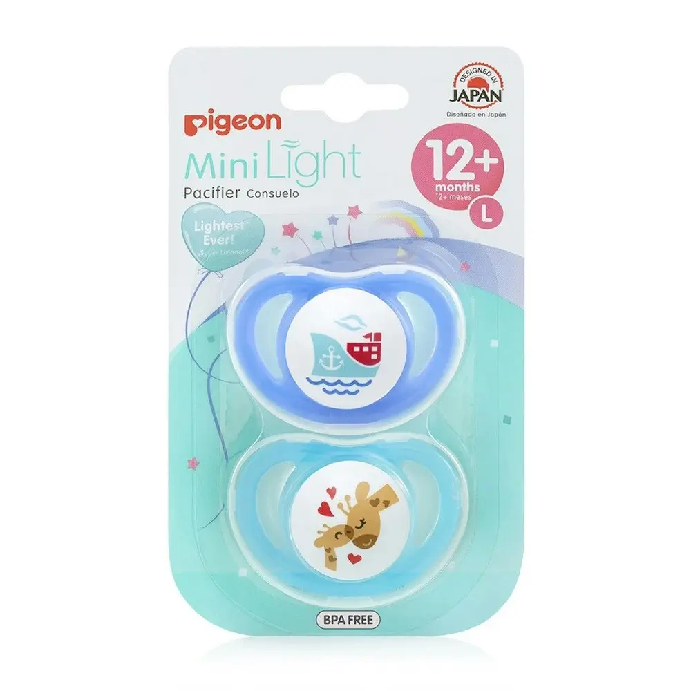 PIGEON Minilight Pacifier Twin Pack L