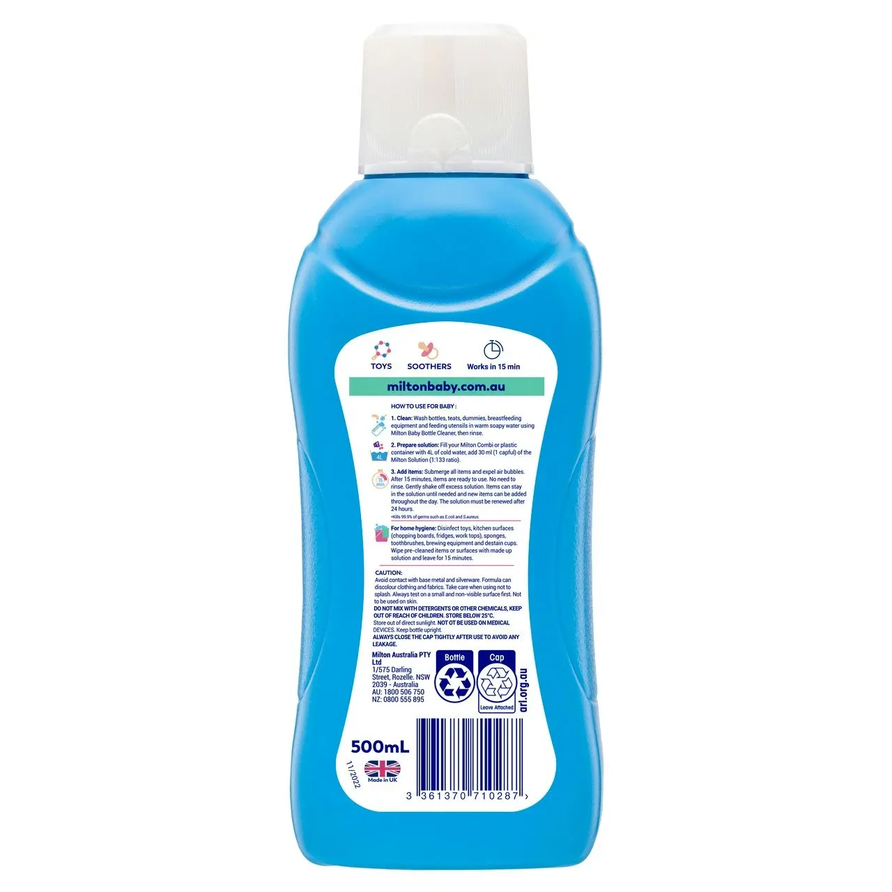 Milton Concentrated Anti-Bacterial Solution 500mL