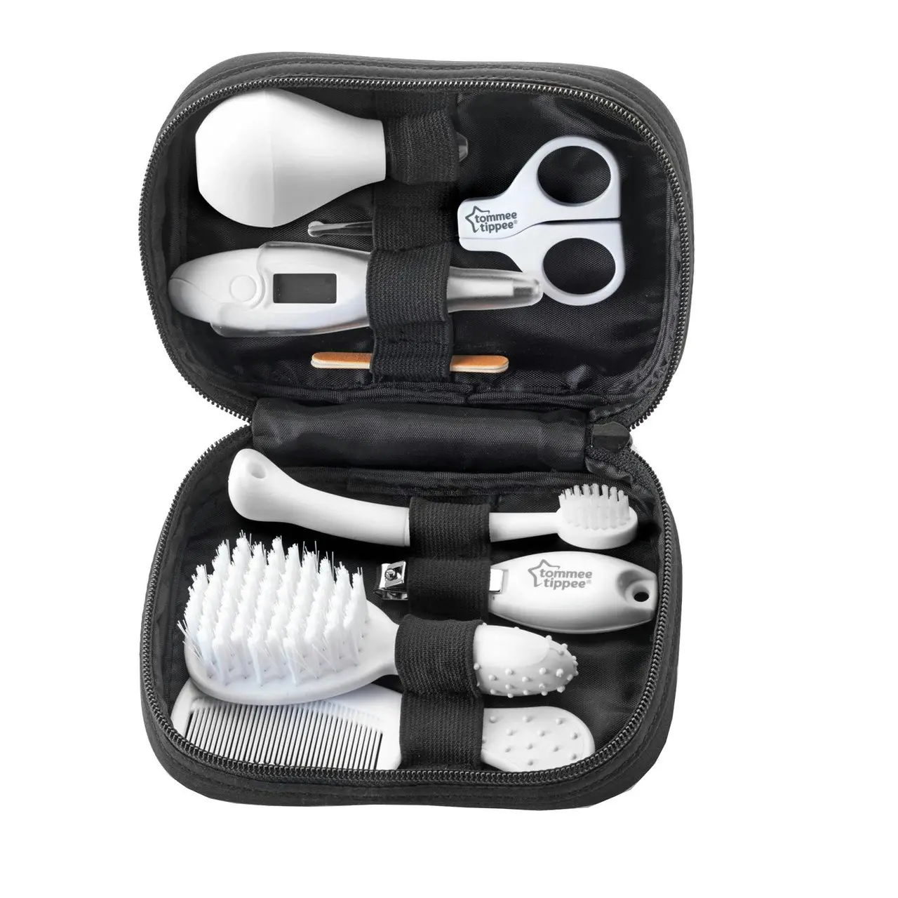 Tommee Tippee Baby Healthcare and Grooming Kit, 9x Essential Newborn Care Items for Home and Travel, Wipe-Clean and Waterproof Travel Case