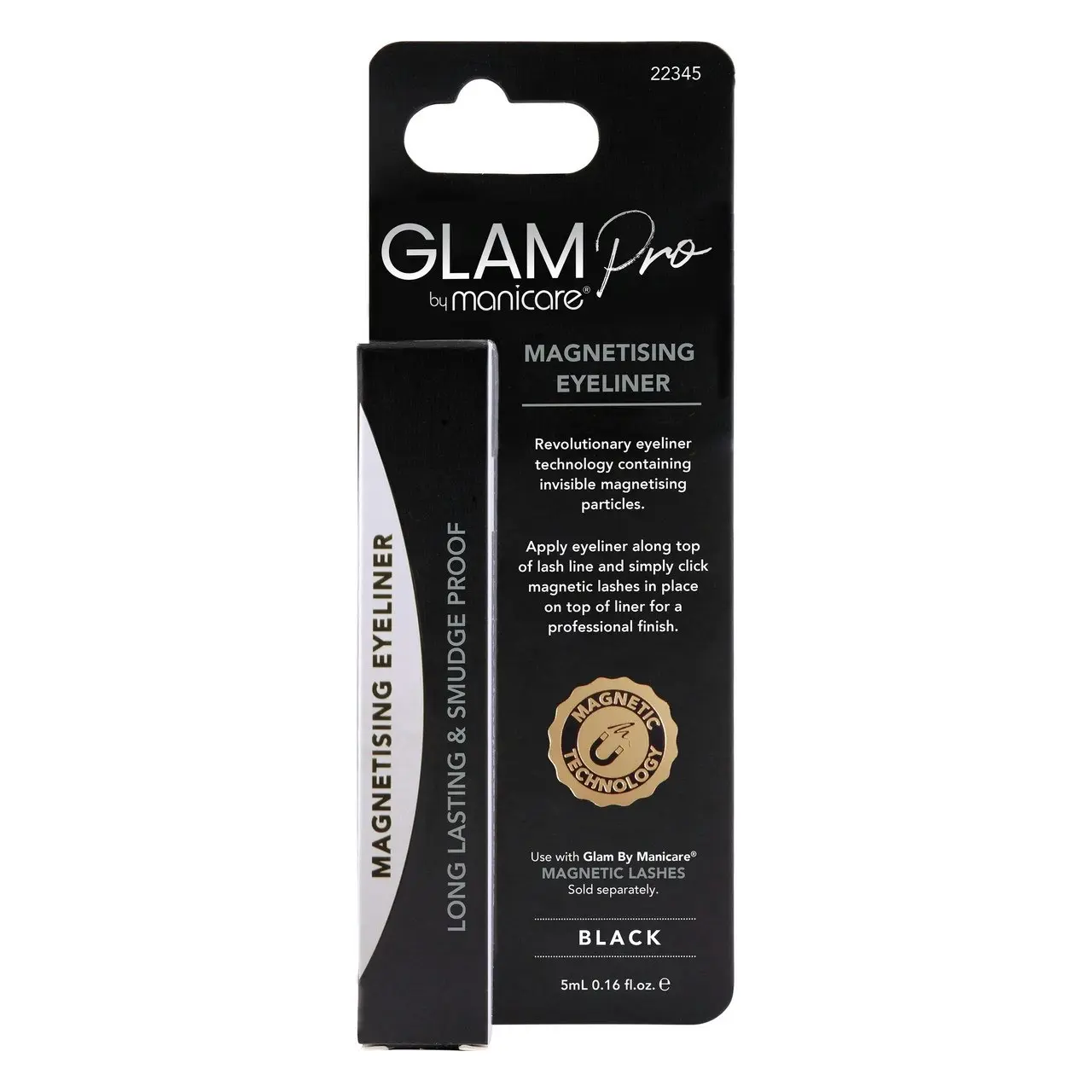 Glam by Manicare(R) Pro Magnetising Eyeliner Black 5mL