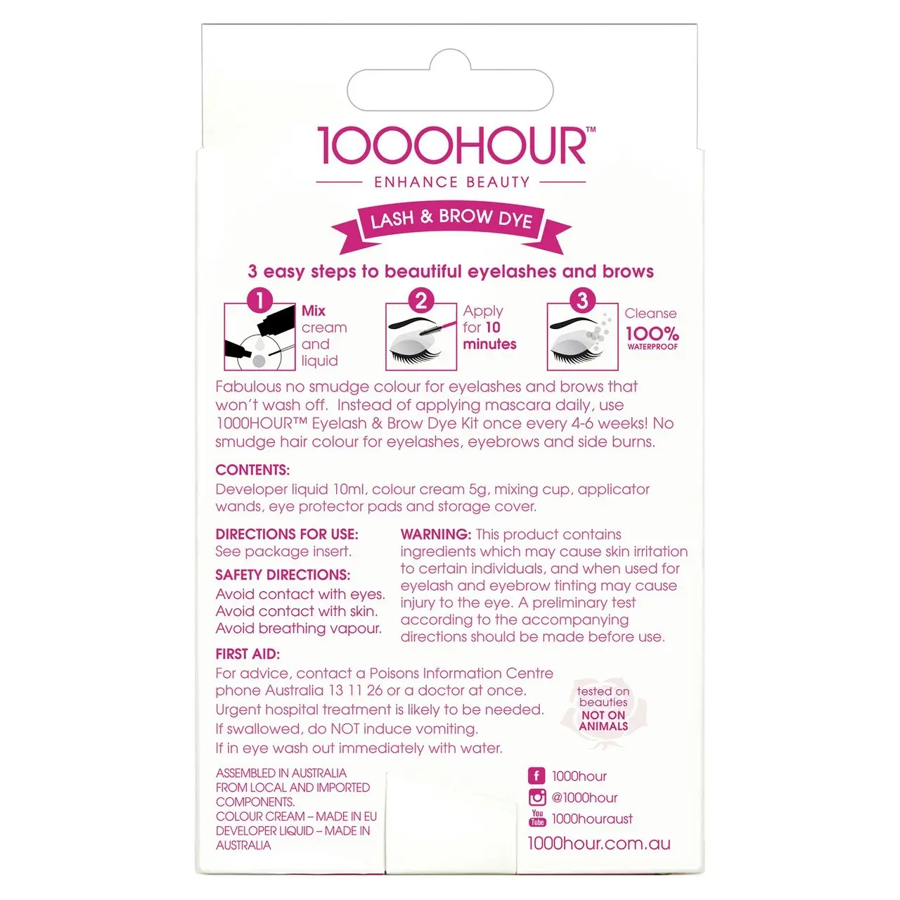 1000HOUR Lash & Brow Dye Kit - Dark Brown