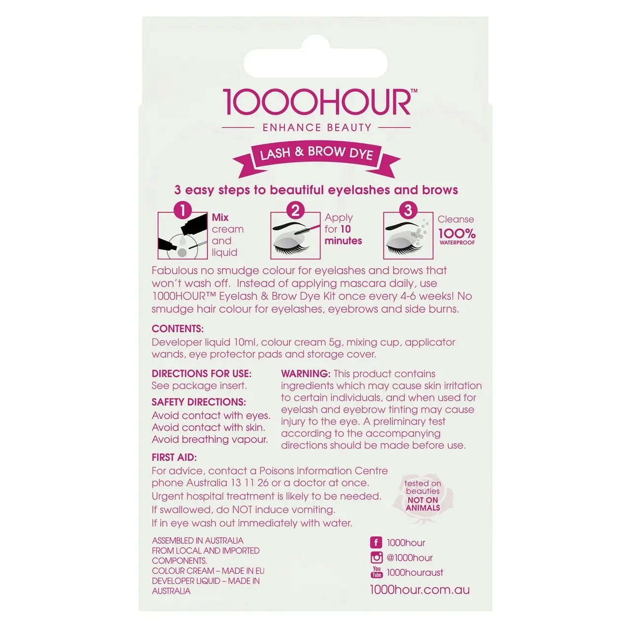 1000HOUR Lash & Brow Dye Kit - Brown/Black