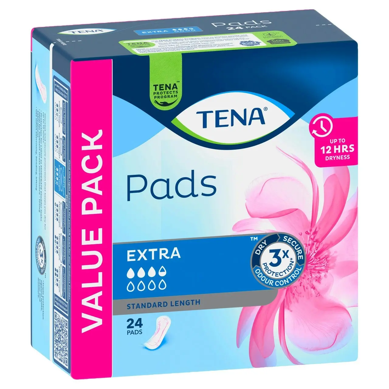 TENA Pads Extra Standard Length 24 Pack