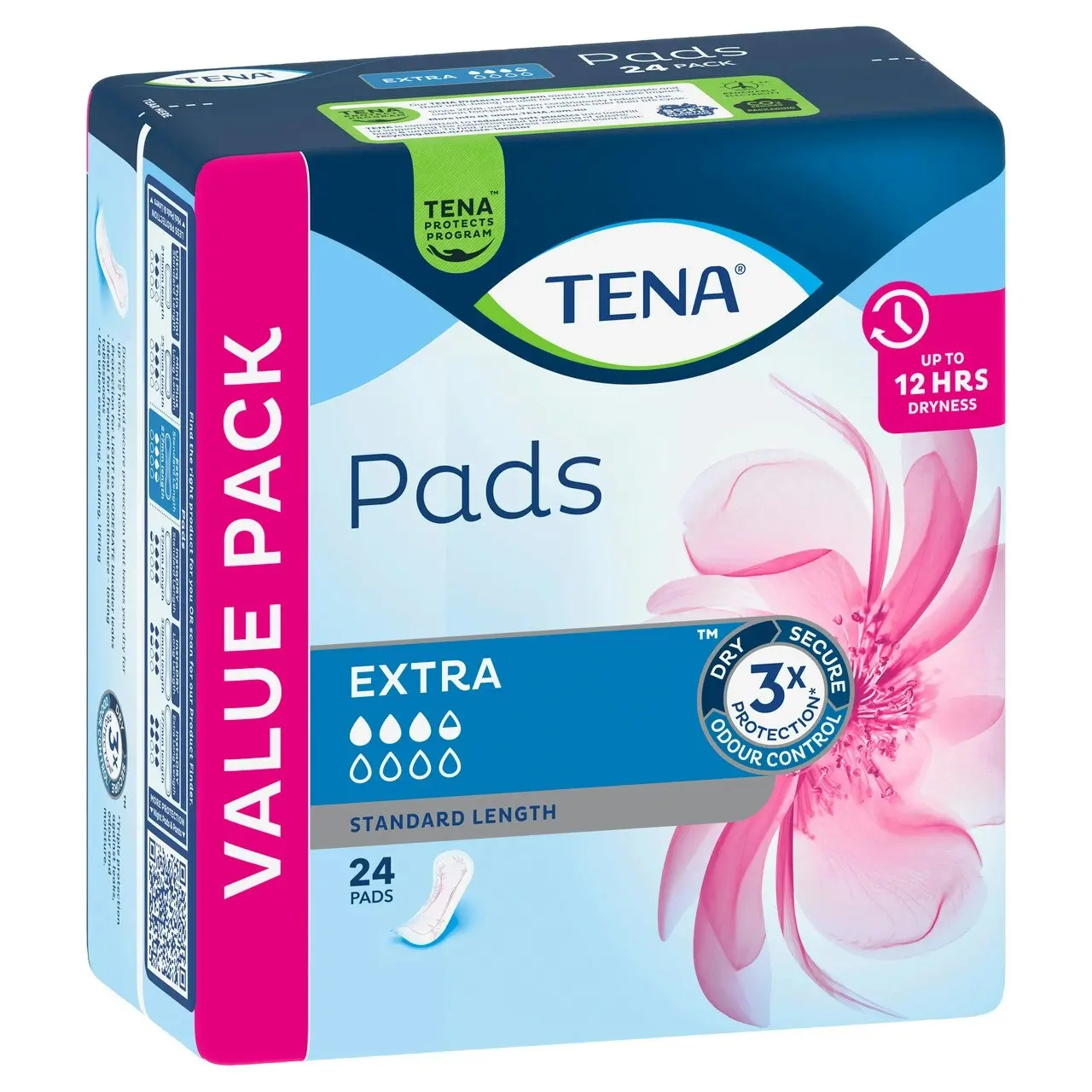 TENA Pads Extra Standard Length 24 Pack