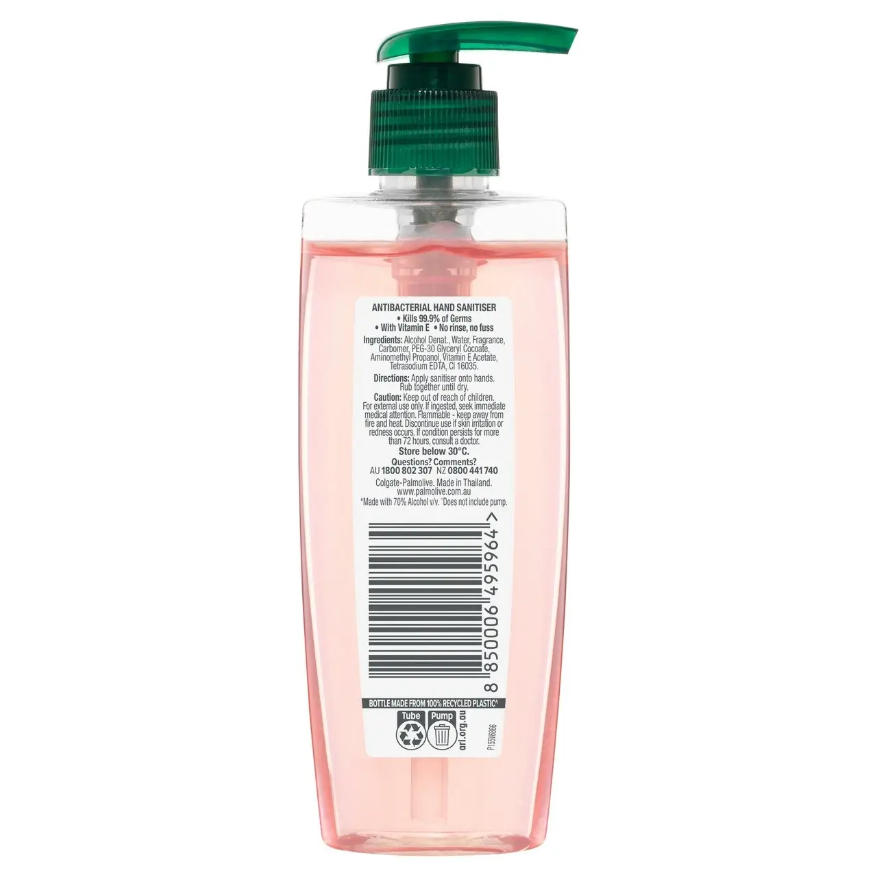 Palmolive Instant Antibacterial Hand Sanitiser Japanese Cherry Blossom Pump 200mL, Non-Sticky, Rinse Free, Kills Germs