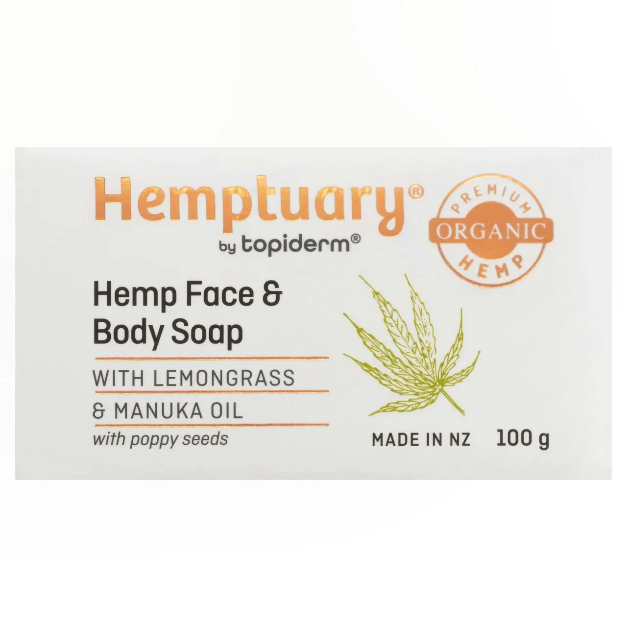 Hemptuary(R) by Topiderm(R) Hemp Face and Body Soap 100g