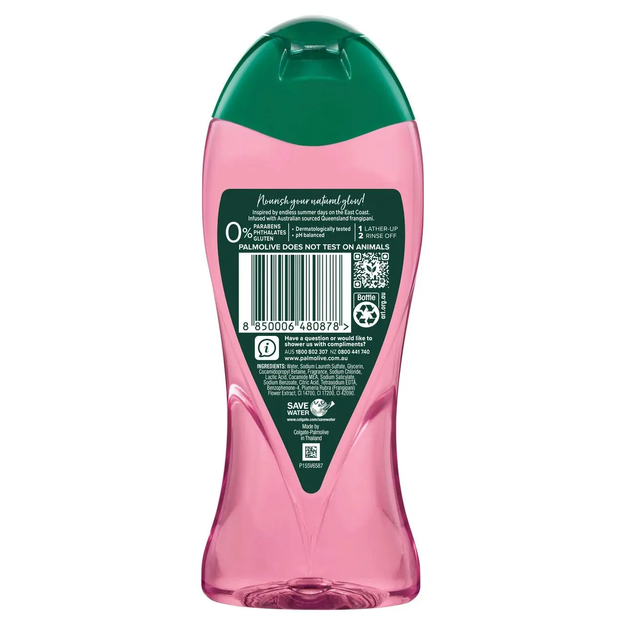 Palmolive Luminous Oils Body Wash 400mL, Far North Queensland Frangipani & Coconut, Nourish & Glow