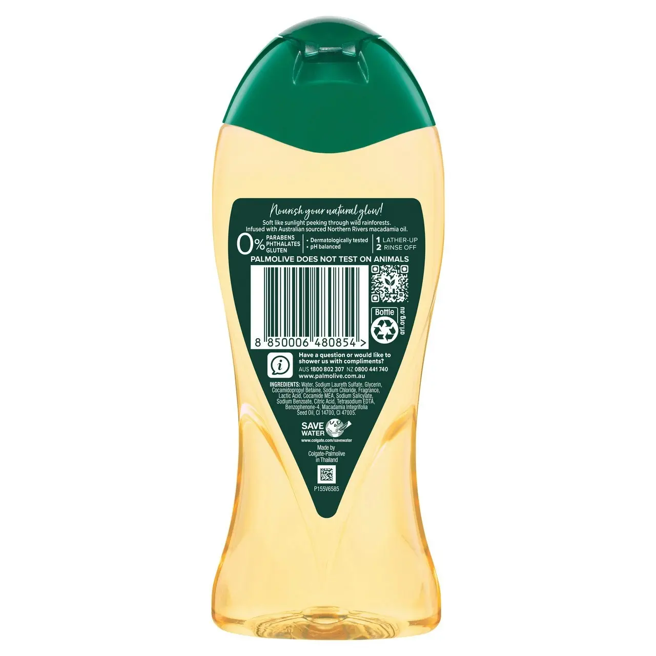 Palmolive Luminous Oils Body Wash 400mL, Northern Rivers Macadamia Oil & Peony, Nourish and Glow