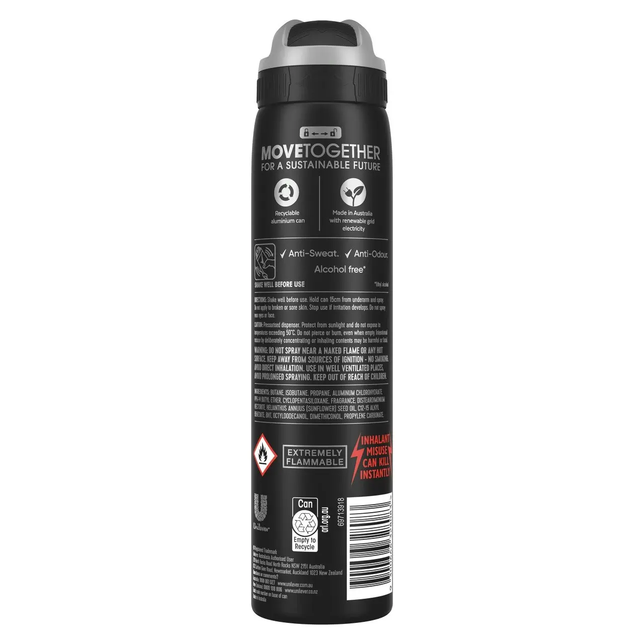 Rexona Men Deodorant Aerosol Antiperspirant Original 48-hour Protection 250ml