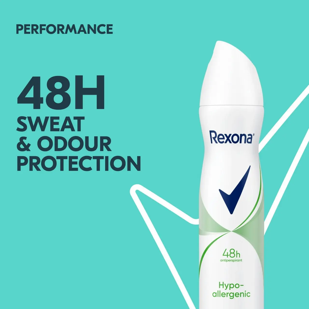 Rexona Women Deodorant aerosol antiperspirant Hypo-Allergenic 48-hour sweat and odour protection 250 mL