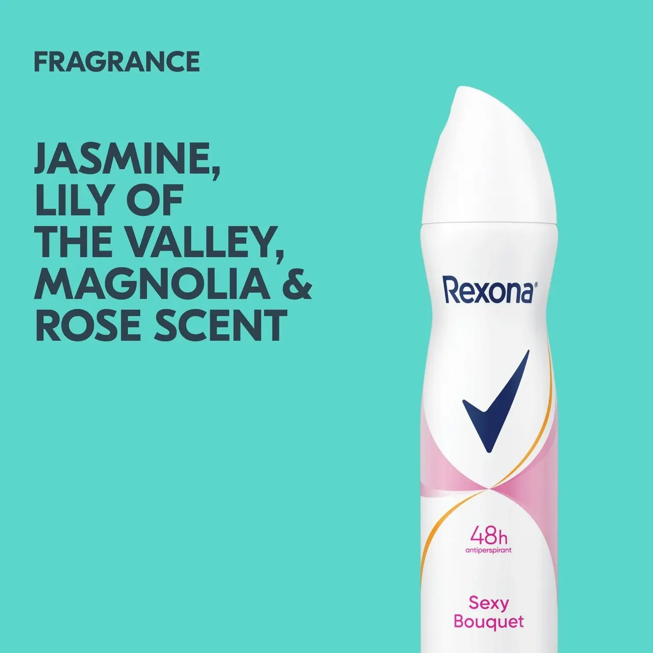 Rexona Women Deodorant aerosol antiperspirant Sexy Bouquet 48-hour sweat and odour protection 250 mL