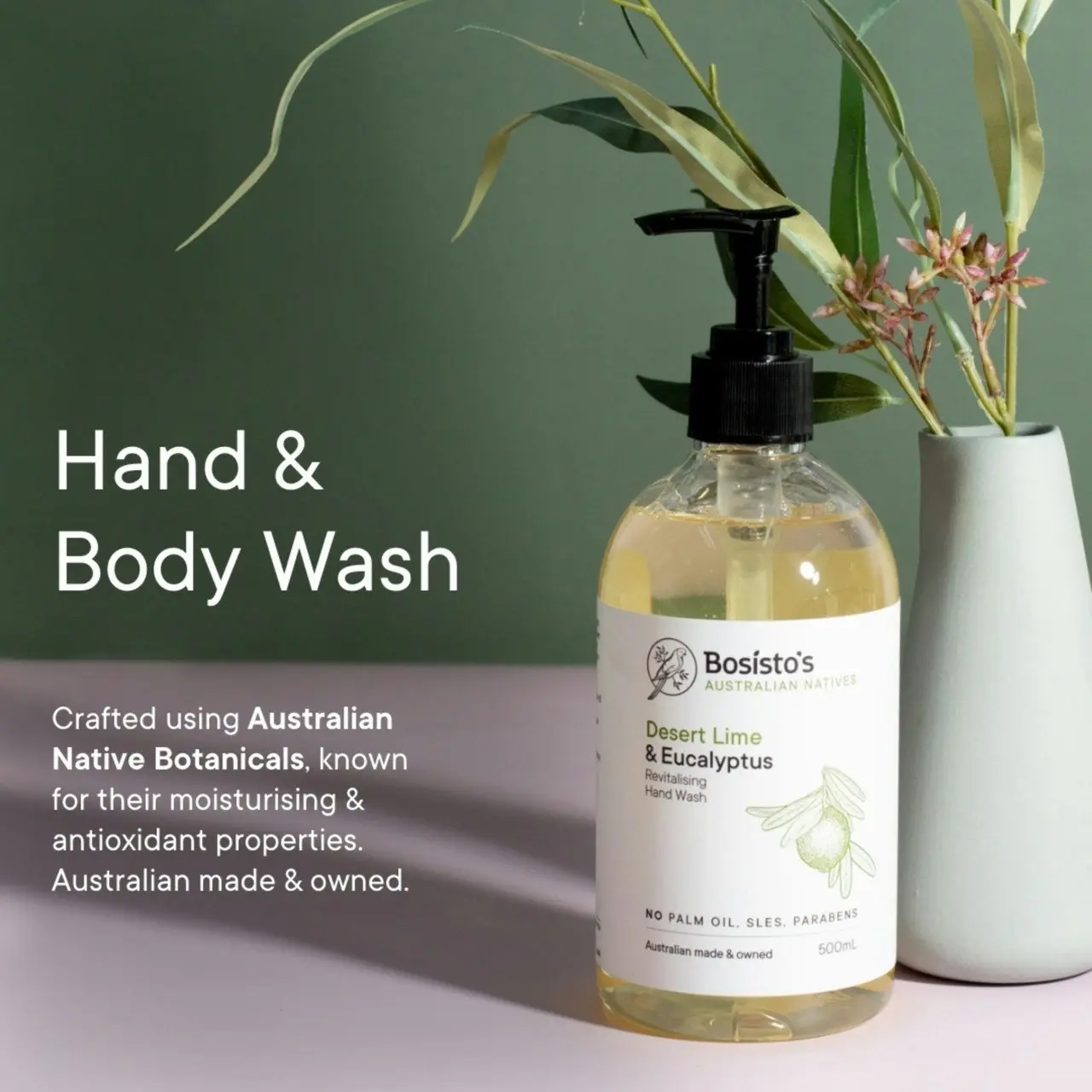 Bosisto's Desert Lime & Eucalyptus Hand Wash 500mL