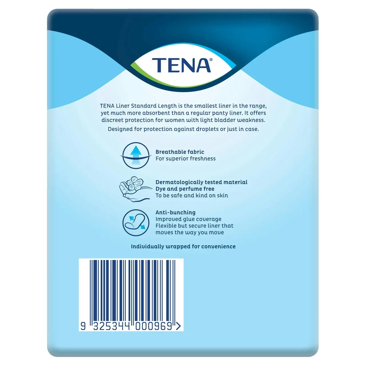 TENA Standard Length Liners 30 Pack