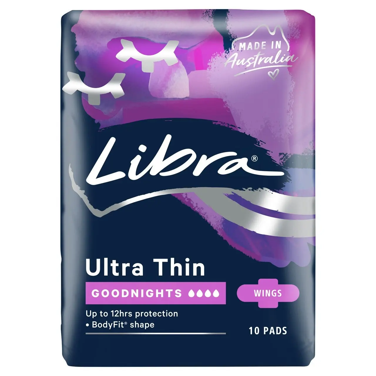 Libra Ultra Thin Pads Goodnights with Wings 10 pack