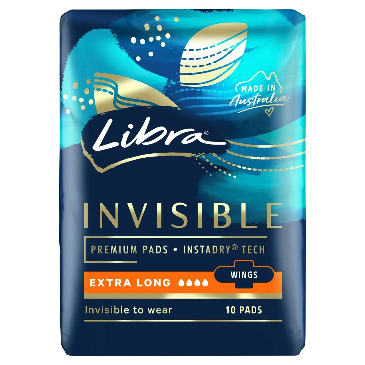 Libra Invisible Pads Goodnights Wings 10 pack