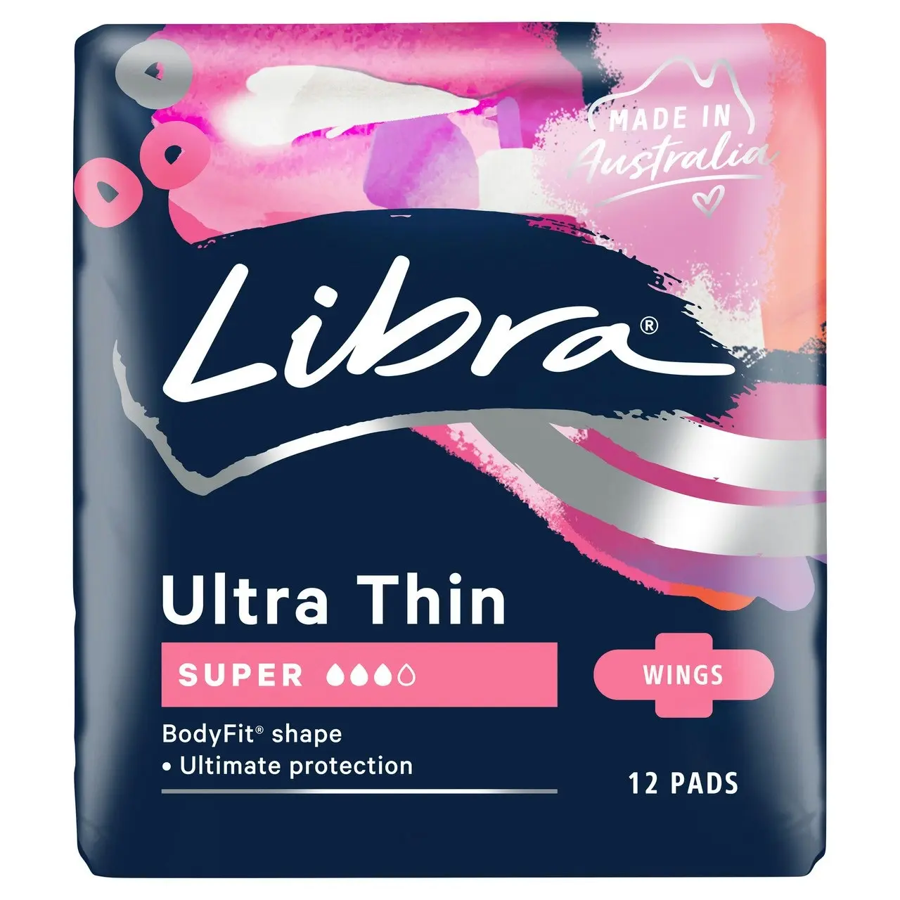 Libra Ultra Thin Pads Super with Wings 12 pack