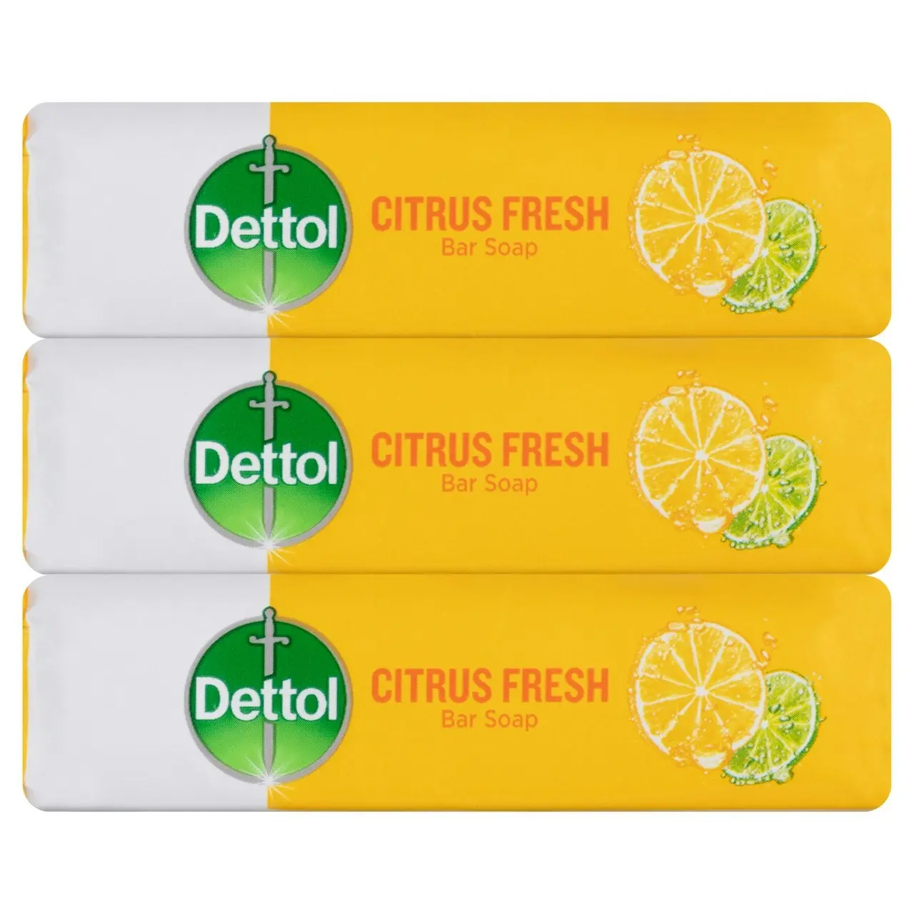 Dettol Citrus Fresh Bar Soap 100g 3 Pack