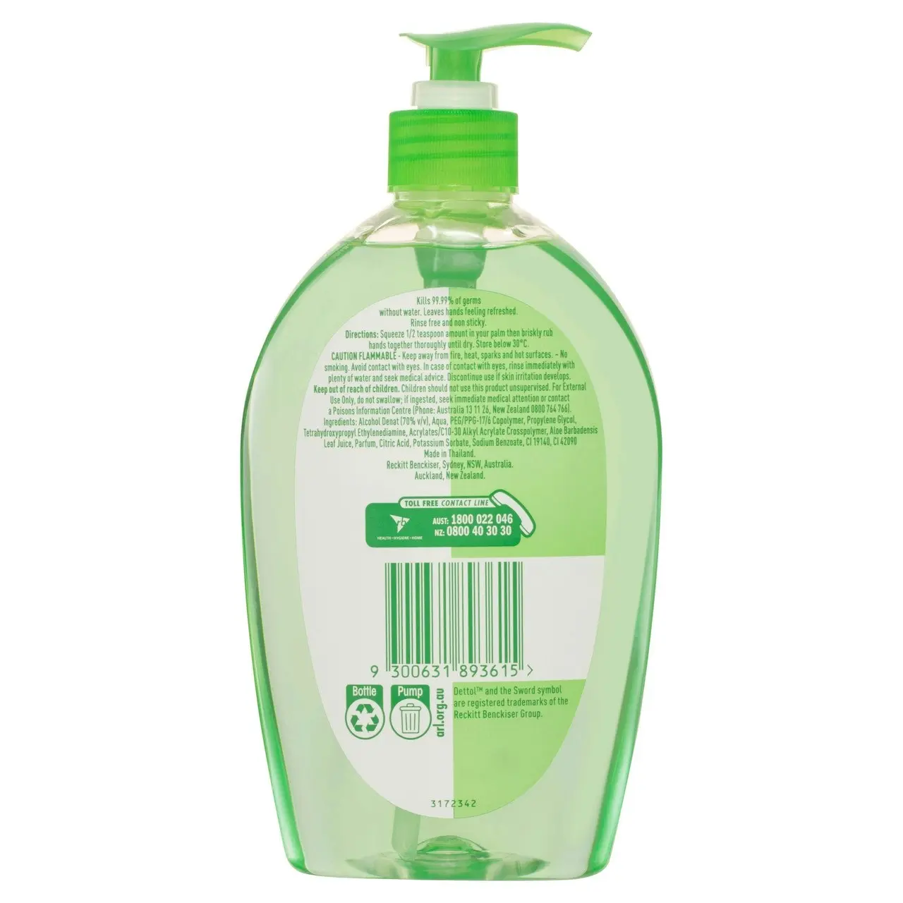 Dettol Antibacterial Instant Hand Sanitiser Refresh 500ml