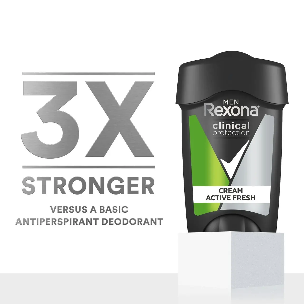 Rexona Men Clinical Protection Deodorant antiperspirant cream Active Fresh for 3x stronger protection* 45 mL