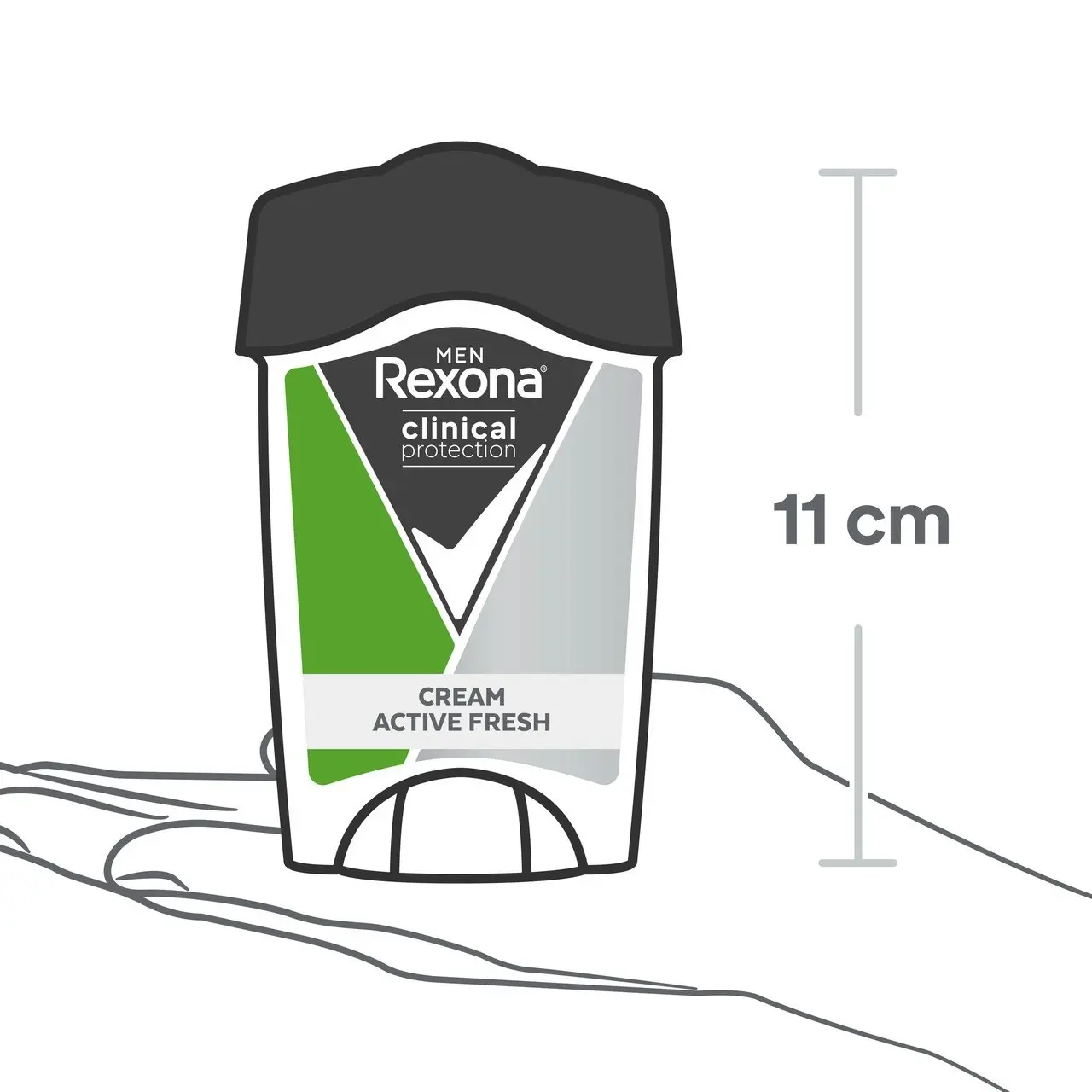 Rexona Men Clinical Protection Deodorant antiperspirant cream Active Fresh for 3x stronger protection* 45 mL