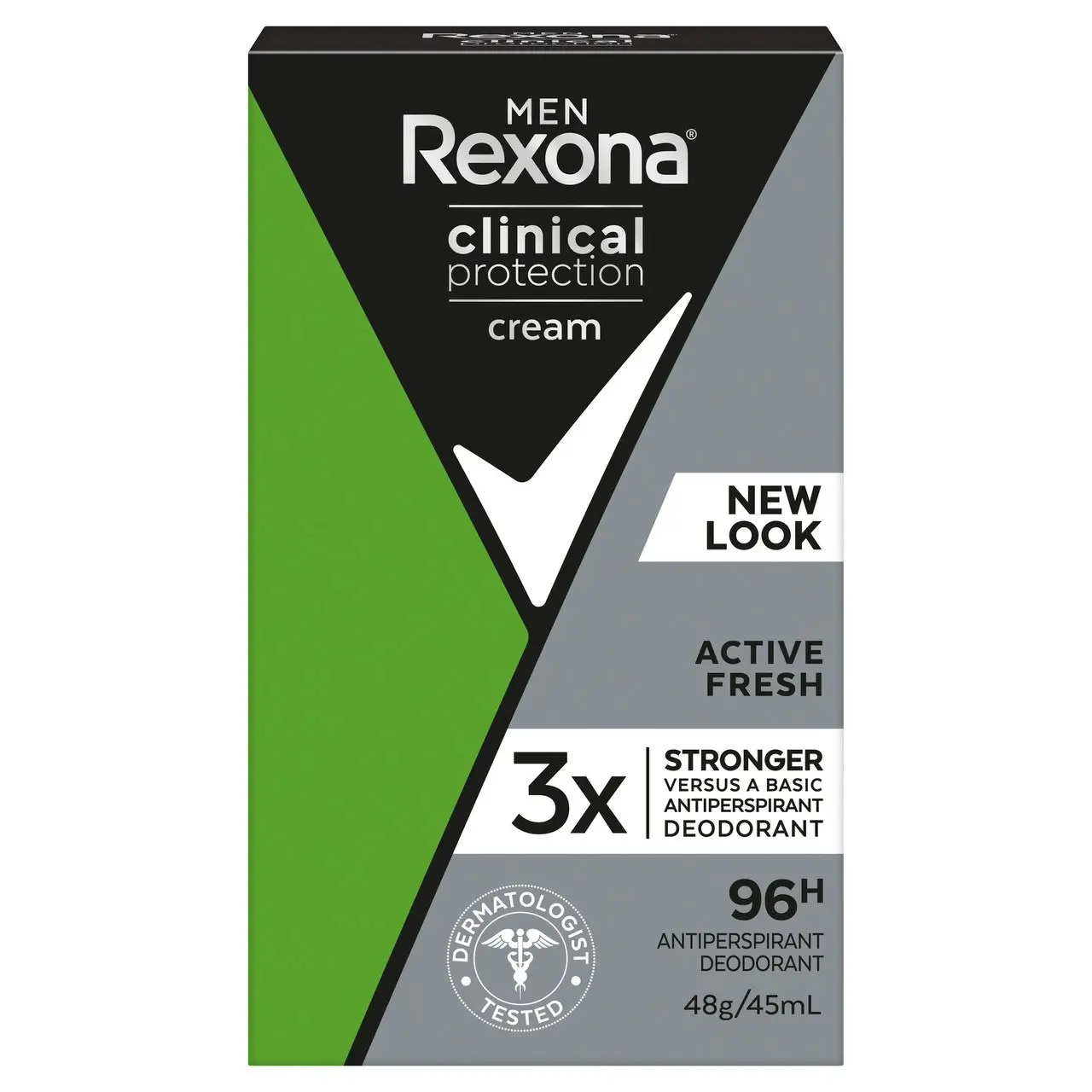 Rexona Men Clinical Protection Deodorant antiperspirant cream Active Fresh for 3x stronger protection* 45 mL